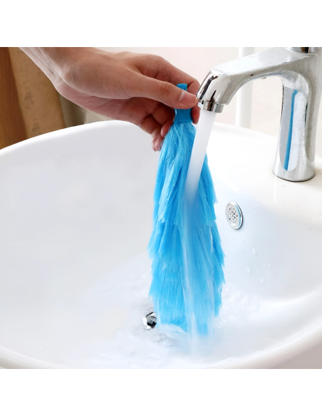 Plumeau Électrique Rechargeable Brosse Rotative Nettoyage 2 Têtes Sans Fil