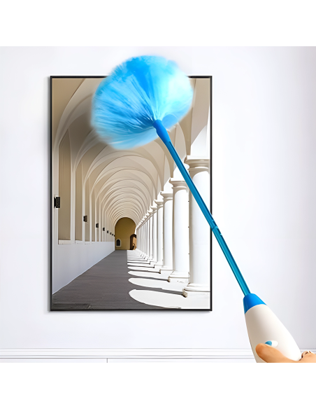 Plumeau Électrique Rechargeable Brosse Rotative Nettoyage 2 Têtes Sans Fil