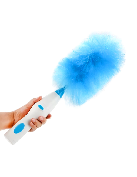 Plumeau Électrique Rechargeable Brosse Rotative Nettoyage 2 Têtes Sans Fil