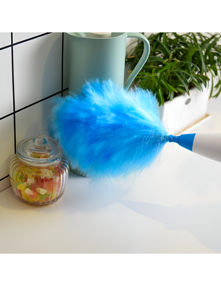 Plumeau Électrique Rechargeable Brosse Rotative Nettoyage 2 Têtes Sans Fil