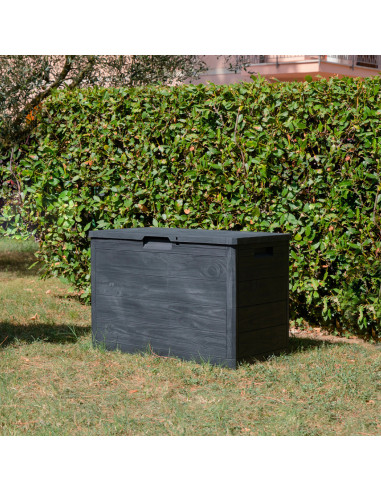 Coffre de rangement de 160 L en résine effet...