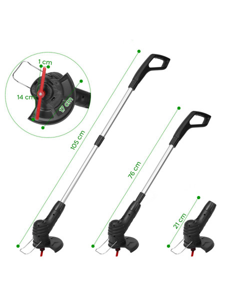 Débroussailleuse sans fil Débroussailleuse Tondeuse à gazon rechargeable Jardin