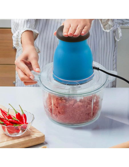 Hachoir et Multifonction Légumes 300W Bol de 2 litres Hache Émince et Mélange