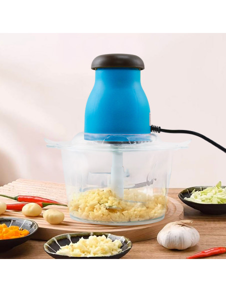 Hachoir et Multifonction Légumes 300W Bol de 2 litres Hache Émince et Mélange