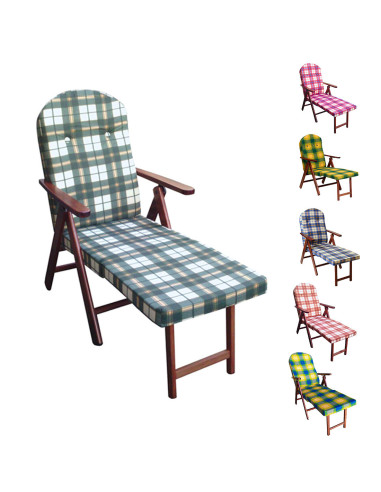 ArtLegno Amalfi fauteuil inclinable en hêtre extensible 108x65x60cm