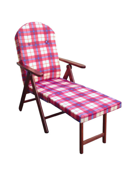 ArtLegno Amalfi fauteuil inclinable en hêtre extensible 108x65x60cm