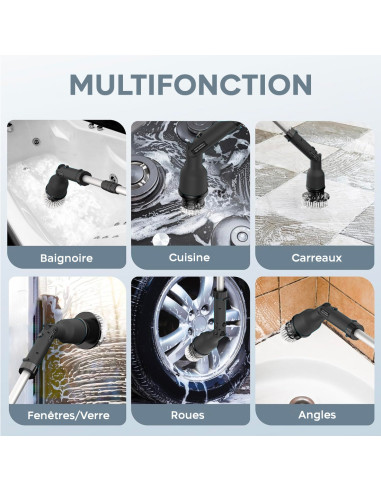 Brosse Rotative Électrique Sans Fil Batterie...