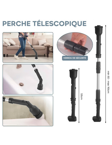 Brosse Rotative Électrique Sans Fil Batterie...