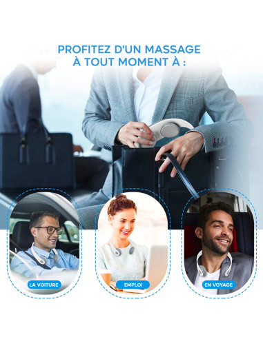 Masseur chauffe-cou rechargeable USB,...