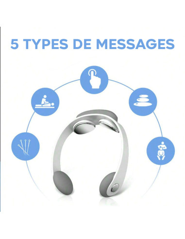 Masseur chauffe-cou rechargeable USB,...