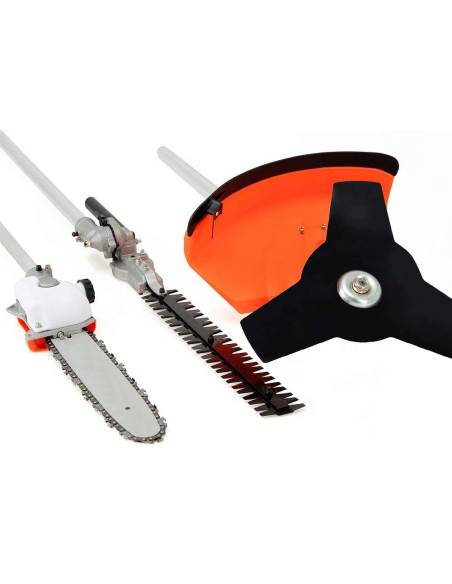 Taille-haie Coupe-branches/bordures débroussailleuse 52cc KRAFTROYAL 4en1 jardin