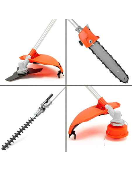 Taille-haie Coupe-branches/bordures débroussailleuse 52cc KRAFTROYAL 4en1 jardin