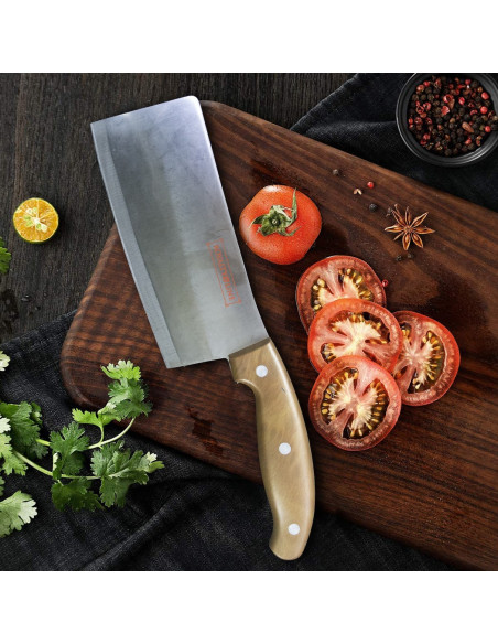 Set 9 Couteaux de Cuisine avec Étui Professionnel en Acier Inoxydable Polyvalent