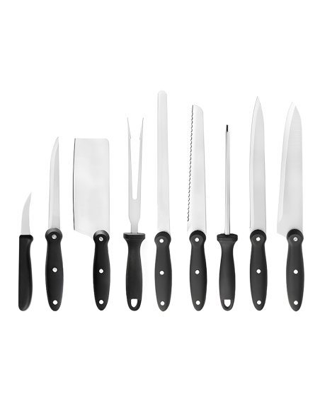 Set 9 Couteaux de Cuisine avec Étui Professionnel en Acier Inoxydable Polyvalent