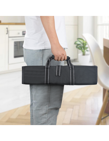 Set 9 Couteaux de Cuisine avec Étui Professionnel en Acier Inoxydable Polyvalent