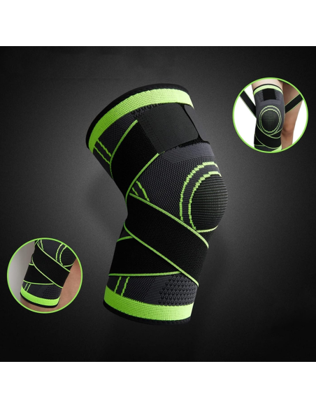 Genouillère Sportive Soutien de Genou Bande Élastique de Compression