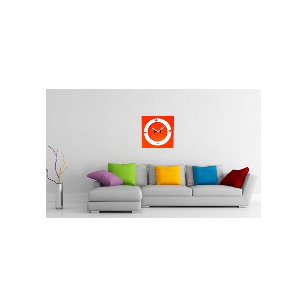 Horloge murale style Ipod - MP3 803.413 (26 X 26 cm) - Divers coloris - Home Decor