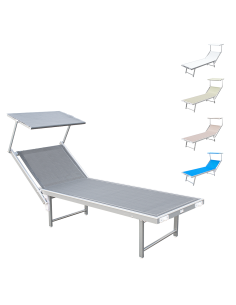 Chaise Longue LUXURIOUS  avec Parasol en Aluminium...