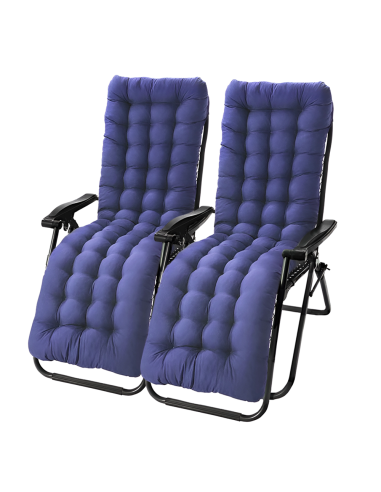 Pack 2 chaises inclinable pliable avec coussin Zéro gravité Dossier inclinable