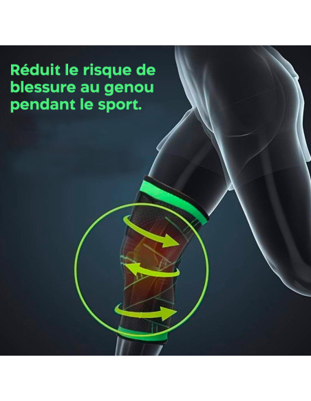 Genouillère Sportive Soutien de Genou Bande Élastique de Compression