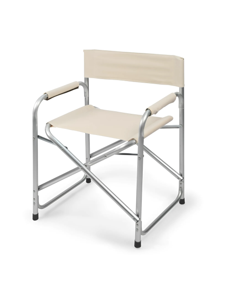 Chaise pliante Textilene aluminium et tissu ONSHORE 55x57x82cm