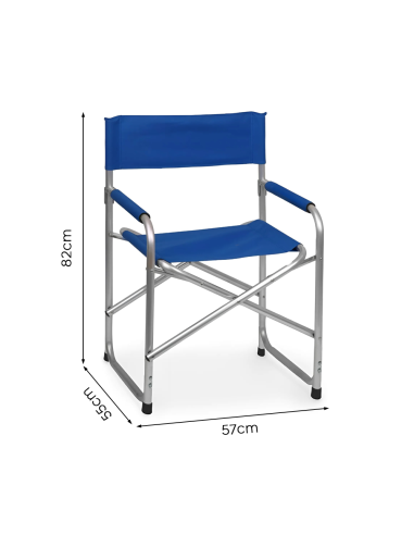 Chaise pliante Textilene aluminium et tissu...