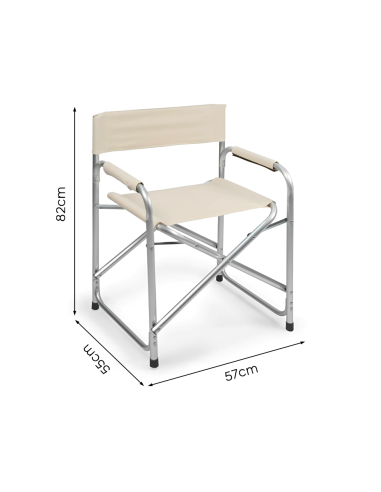 Chaise pliante Textilene aluminium et tissu...