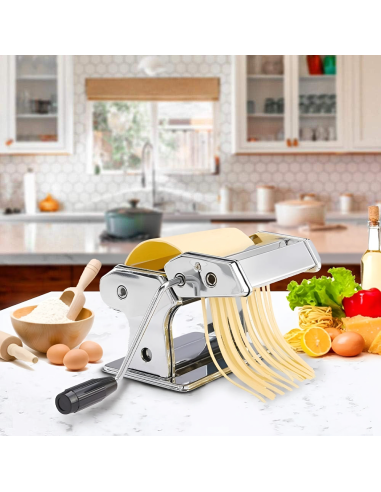Machine à pâtes fraîches manuelle acier avec 7...
