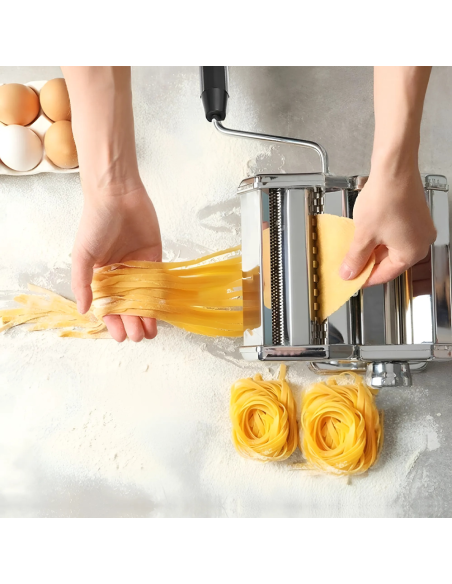 Machine à pâtes fraîches manuelle acier avec 7 réglages pour lasagnes fettuccine