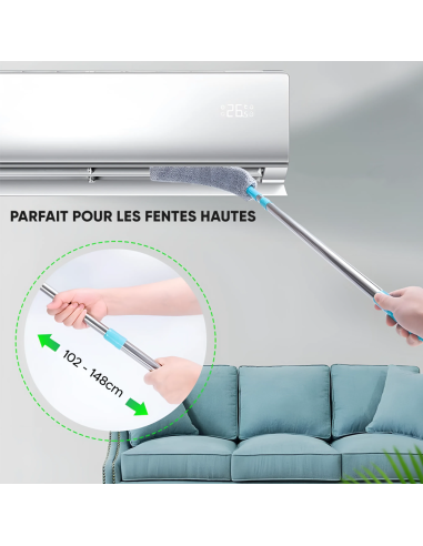 Plumeau télescopique extensible chiffon...