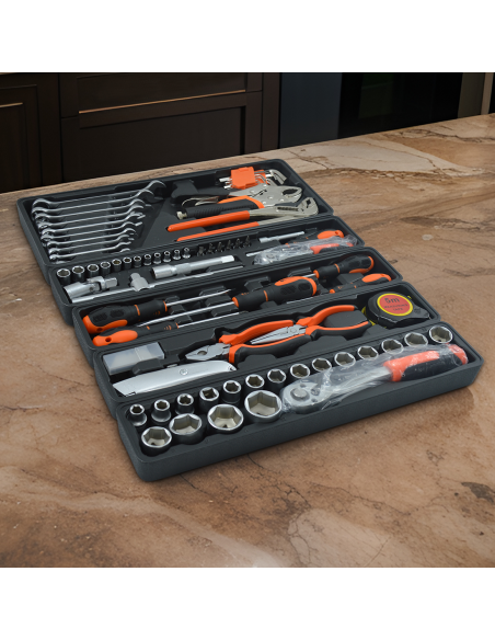 Boîte à outils Malette Portable Boîte à outils 85 Outils de Quincaillerie