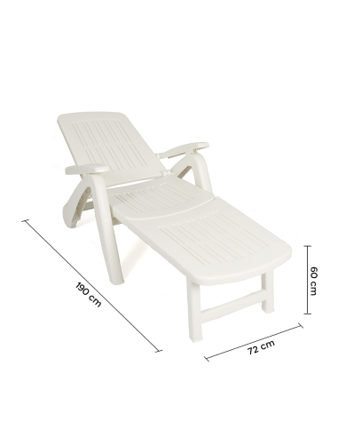 Transat Cancun avec roues pliantes en polyrotin...