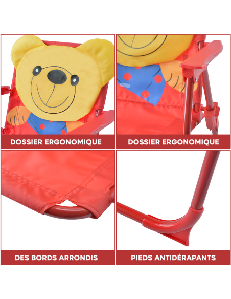 Ensemble jardin enfants 4 pièces Table Chaises et Parasol Jaune Réglable 3-6 ans