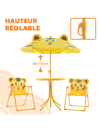 Ensemble jardin enfants 4 pièces Table Chaises...