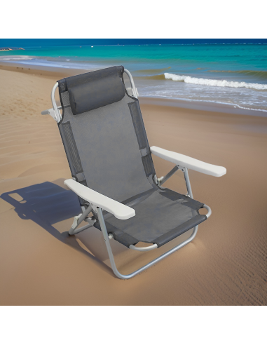 Chaise de plage Spiaggina en Textilène avec...