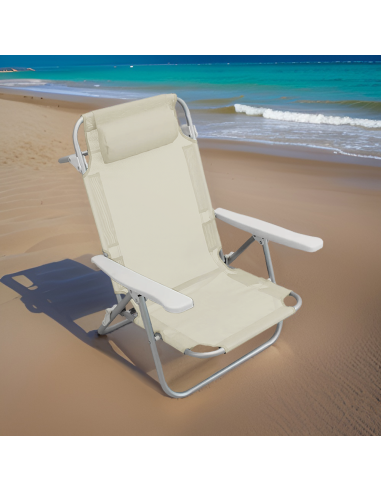 Chaise de plage Spiaggina en Textilène avec...