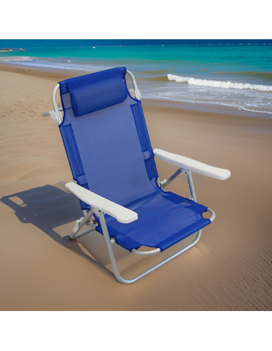 Chaise de plage Spiaggina en Textilène avec...