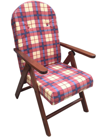 AMALFI Fauteuil en Bois MASLEGNO Fauteuil inclinable Coussin Rembourré 108x65x60