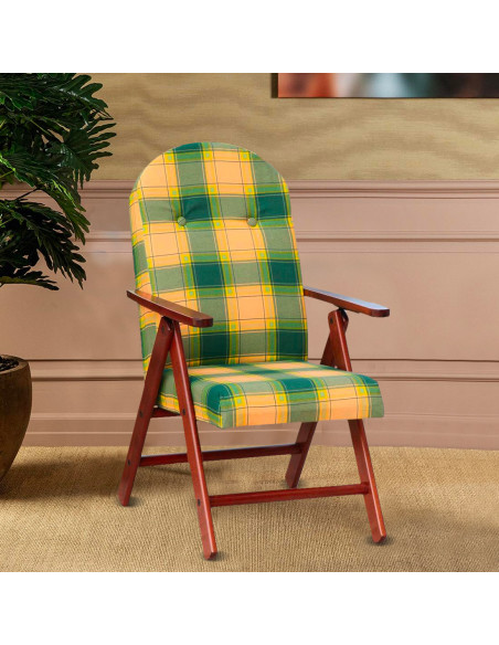 AMALFI Fauteuil en Bois MASLEGNO Fauteuil inclinable Coussin Rembourré 108x65x60