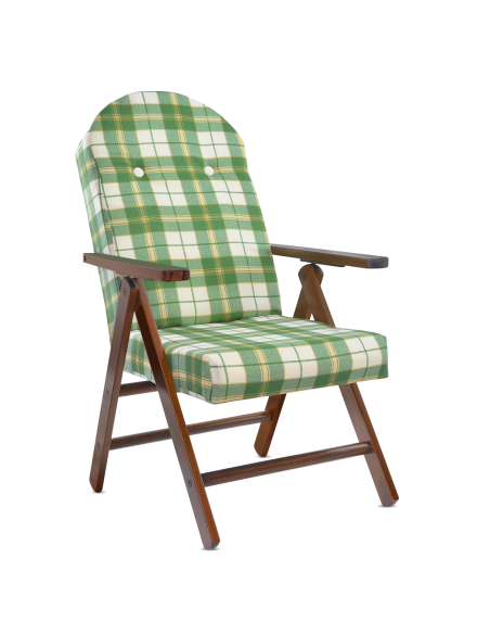 AMALFI Fauteuil en Bois MASLEGNO Fauteuil inclinable Coussin Rembourré 108x65x60