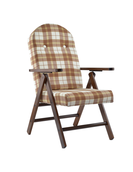 AMALFI Fauteuil en Bois MASLEGNO Fauteuil inclinable Coussin Rembourré 108x65x60