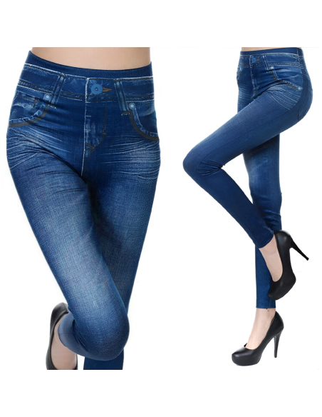 Ensemble de 3 Leggings Femme Effet Jeans GIADA