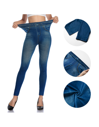 Ensemble de 3 Leggings Femme Effet Jeans GIADA