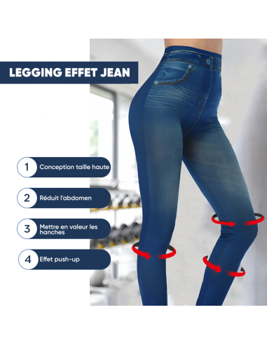 Ensemble de 3 Leggings Femme Effet Jeans GIADA