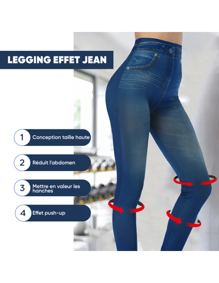 Ensemble de 3 Leggings Femme Effet Jeans GIADA