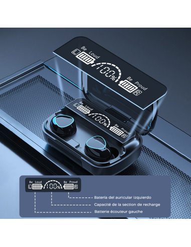 Écouteurs tactiles sans fil Bluetooth 5.3...