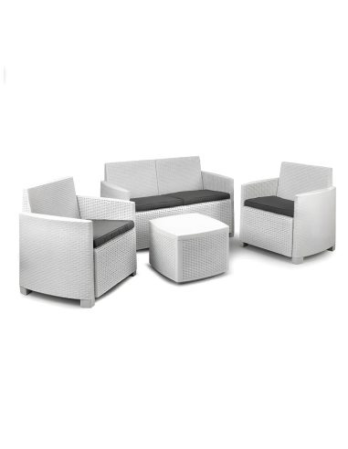 Ensemble jardin rotin COMO Salon Canapé...