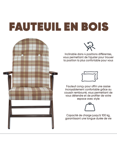 AMALFI Fauteuil en Bois MASLEGNO Fauteuil...