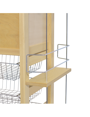 Chariot à pain 3 tiroirs Porte-bouteilles avec...