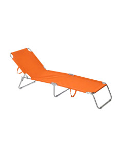 2 pièces chaises longues pliantes en acier 2309 dossier... 2